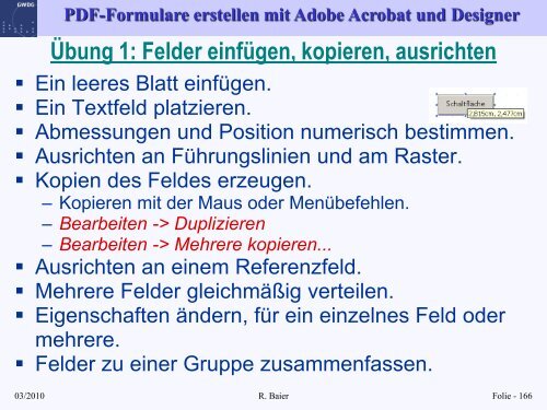 Folien zum Kurs "PDF-Formulare erstellen mit Adobe ... - GWDG