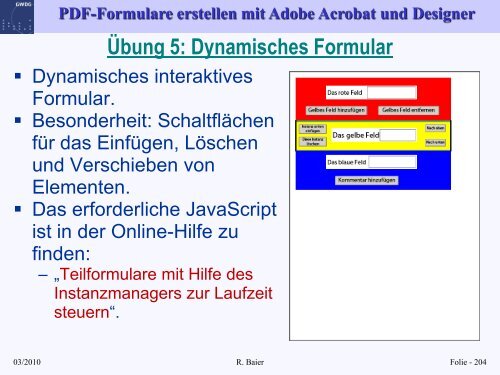 Folien zum Kurs "PDF-Formulare erstellen mit Adobe ... - GWDG