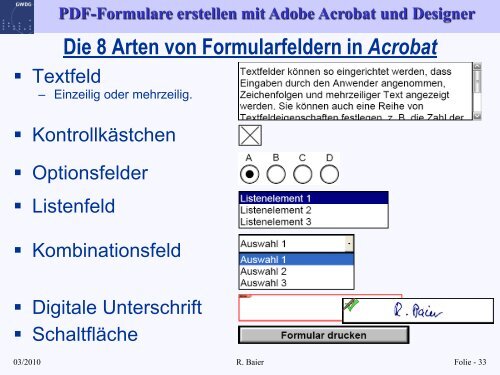 Folien zum Kurs "PDF-Formulare erstellen mit Adobe ... - GWDG