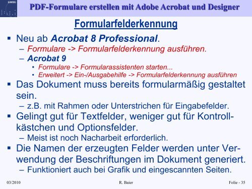 Folien zum Kurs "PDF-Formulare erstellen mit Adobe ... - GWDG