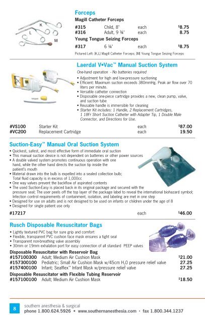 Kit Contents - Southern Anesthesia