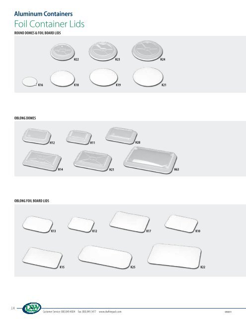 Aluminum Containers - D&W Fine Pack