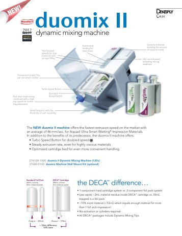 dynamic mixing machine the DECA™ difference… - Caulk