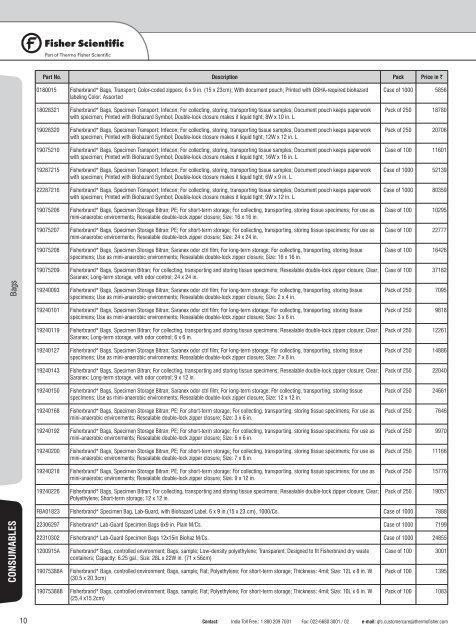 Laboratory Consumable and Equipment Price Book 2012-13