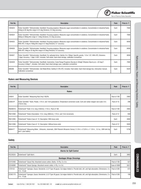 Laboratory Consumable and Equipment Price Book 2012-13