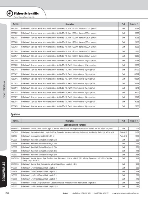 Laboratory Consumable and Equipment Price Book 2012-13