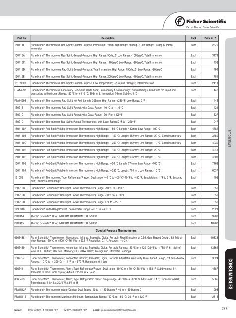 Laboratory Consumable and Equipment Price Book 2012-13