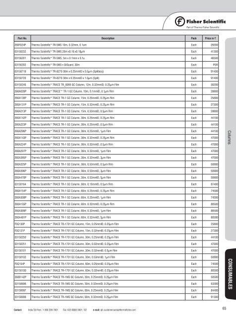 Laboratory Consumable and Equipment Price Book 2012-13