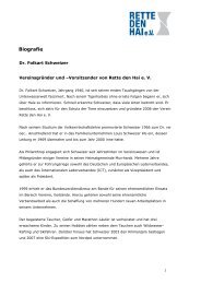 Biografie Dr. Folkart Schweizer - RETTE DEN HAI eV