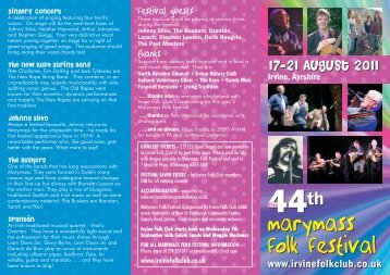 Marymass Folk Festival 2011 - North Ayrshire Council