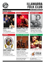 Latest Full Newsletter - Illawarra Folk Club Inc.