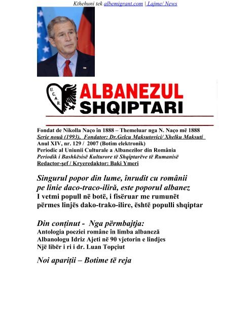 Diaspora shqiptare dhe - Lajme / News Albemigrant