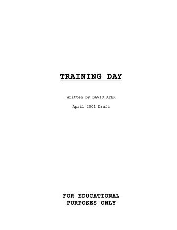 TRAINING DAY - Daily Script