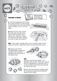 MAKING A BEAD: 1. Fold foil lengthwise into thirds. The ... - Alex Toys