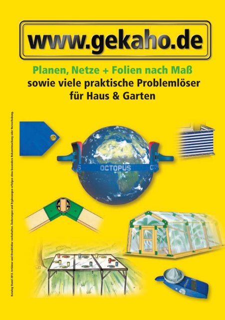 Planen, Netze + Folien nach Maß sowie viele  - Gekaho.de