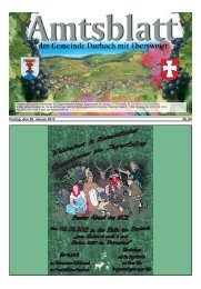 Amtsblatt der Gemeinde Durbach mit Ebersweier