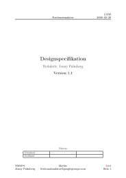 Designspec v1.1 - Fordonssystem