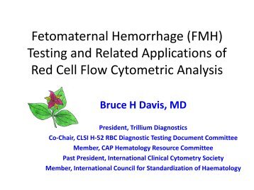 Fetomaternal Hemorrhage (FMH) Testing and Related ... - escca