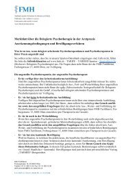 Merkblatt über die Delegierte Psychotherapie in ... - TARMED Suisse