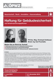 Haftung für Gebäudesicherheit - ÖPWZ