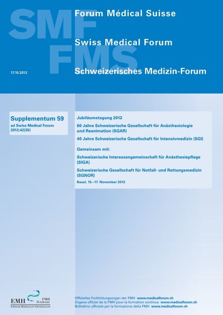 Forum Médical Suisse Swiss Medical Forum