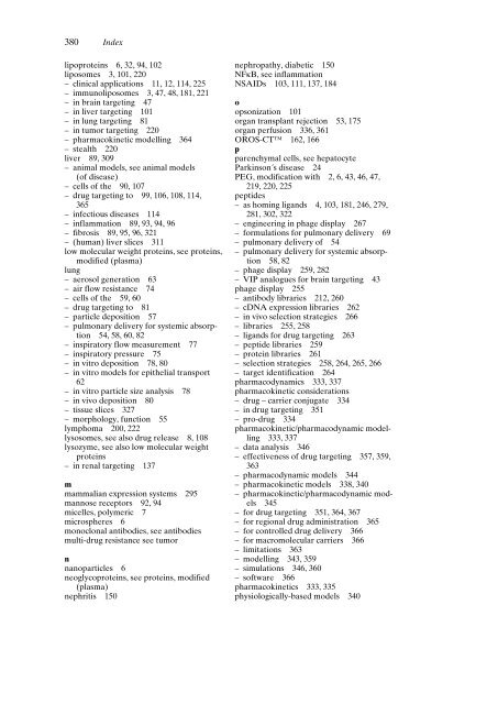 Drug Targeting Organ-Specific Strategies