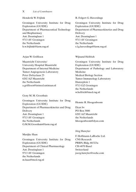 Drug Targeting Organ-Specific Strategies