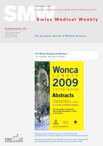 Abstracts of the 15th Wonca Europe - Swiss Medical Weekly