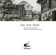 Die Zeit um 1848 - Gemeinde Freienbach