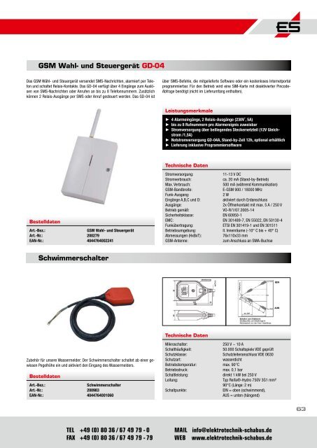 Gesamtkatalog 2012 - Elektrotechnik Schabus