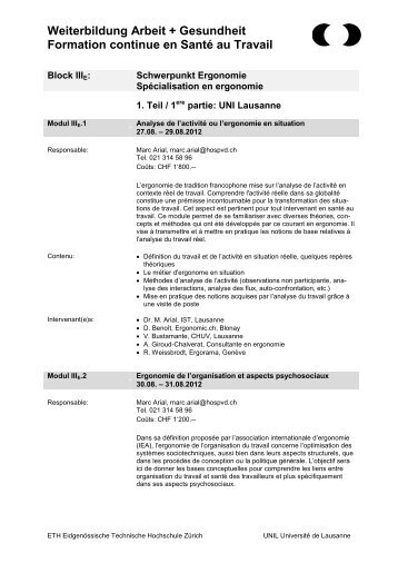 Block IIIE - ZOA - ETH Zürich