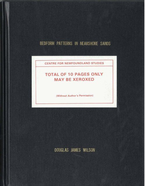 total of 10 pages only may be xeroxed - Memorial University\'s Digital