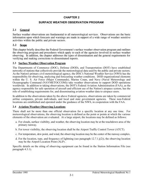 Federal Meteorological Handbook No. 1 - Marrella