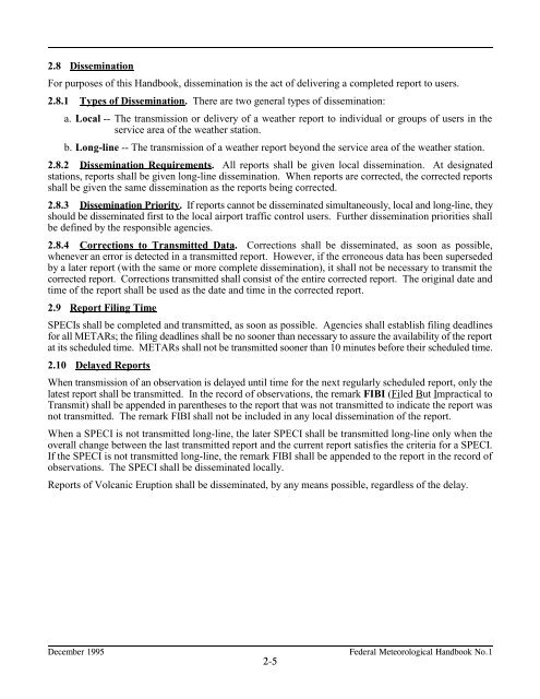 Federal Meteorological Handbook No. 1 - Marrella