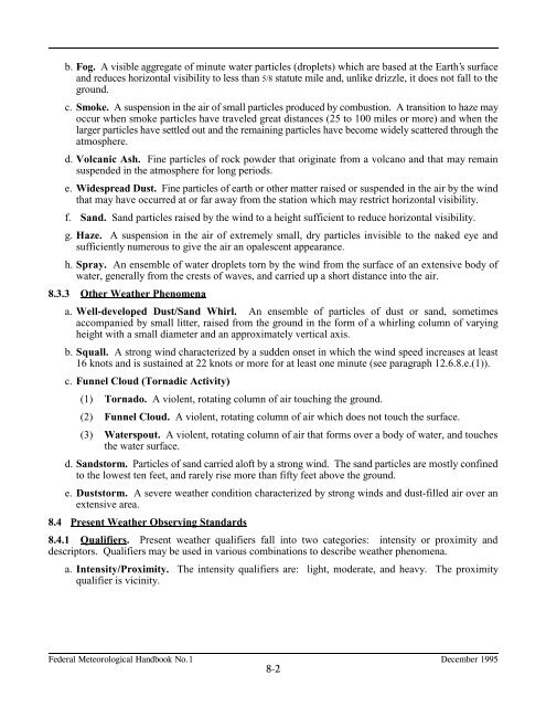 Federal Meteorological Handbook No. 1 - Marrella