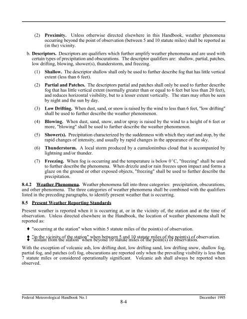 Federal Meteorological Handbook No. 1 - Marrella