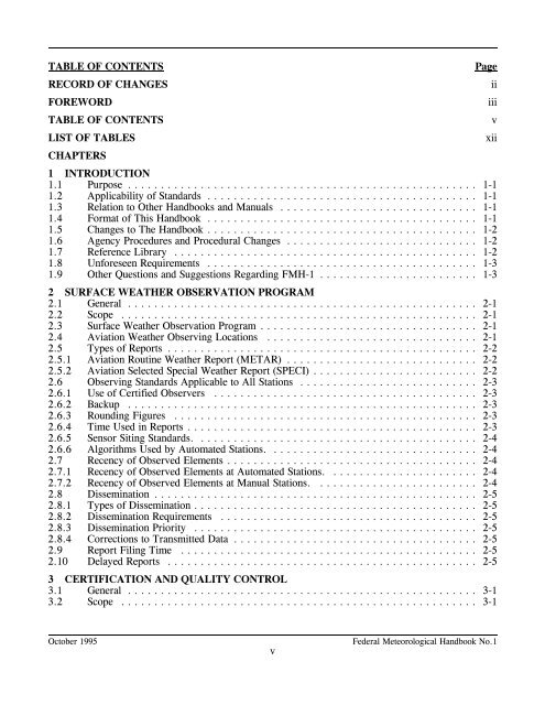 Federal Meteorological Handbook No. 1 - Marrella