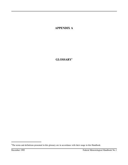 Federal Meteorological Handbook No. 1 - Marrella