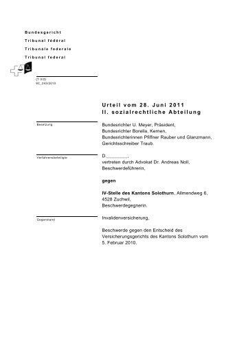 Urteil 9C_243/2010 - Schweizerisches Bundesgericht
