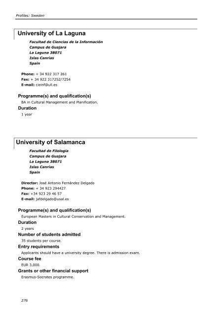 Training in cultural policy and management: international ... - Encatc