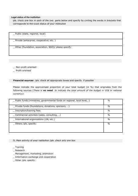 Training in cultural policy and management: international ... - Encatc