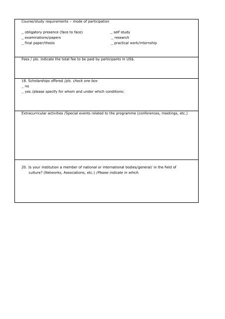 Training in cultural policy and management: international ... - Encatc