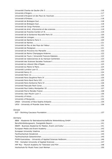 Training in cultural policy and management: international ... - Encatc