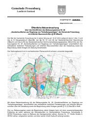 Bekanntmachung B-Plan 26 Fresenburg - Samtgemeinde Lathen