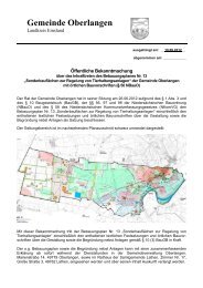 Bekanntmachung B-Plan 13 Oberlangen - Samtgemeinde Lathen