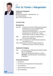 Prof. Dr. Florian von Wangenheim - EEC München - TUM