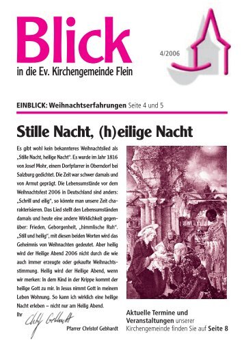 Stille Nacht, (h)eilige Nacht - Kirchengemeinde Flein