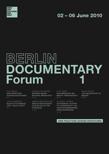 DOCUMENTARY Forum 1 - Haus der Kulturen der Welt