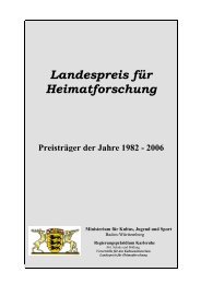 Landespreis für Heimatforschung - Regierungspräsidium Karlsruhe