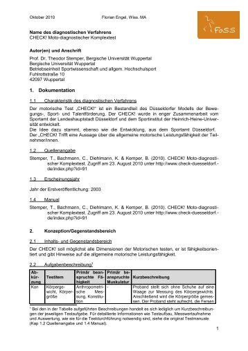 CHECK! Moto-diagnostischer Komplextest